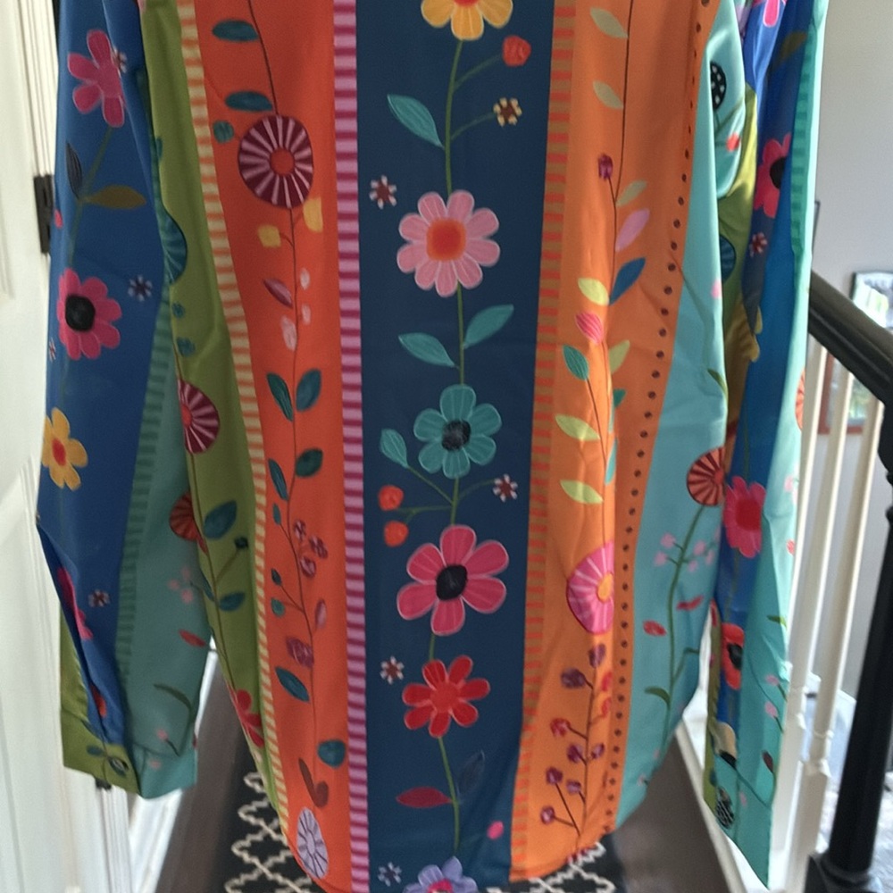 Colorful Floral Button-Up Shirt - Picture 2 of 4